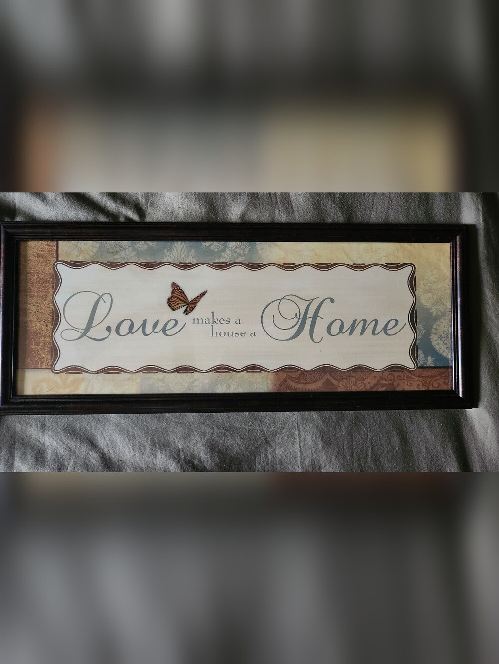 Framed Wall Sign - 'Love Makes A House A Home'